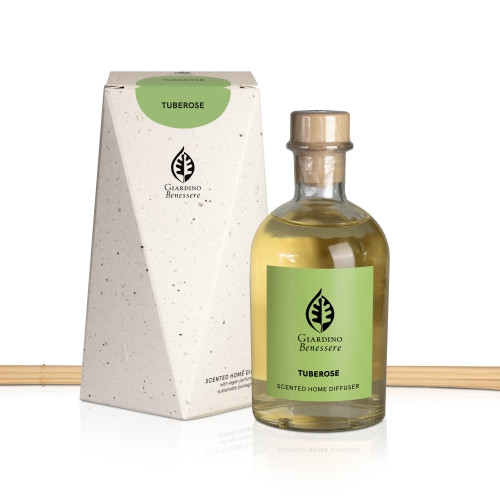 Giardino Benessere TUBEROSE SCENTED HOME DIFFUSER WITH VEGAN PERFUME AND SUTAINABLE PACKAGING